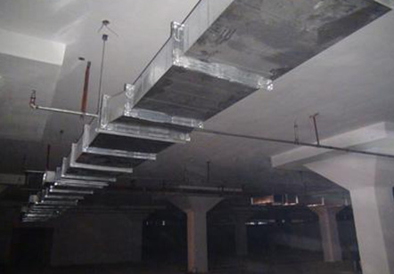 不銹鋼焊接風管加工廠地下室通風管道